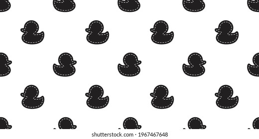 duck seamless pattern rubber duck bathroom shower dash line toy chicken bird vector pet scarf isolated cartoon animal tile wallpaper repeat background doodle illustration design