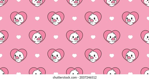 duck seamless pattern rubber duck heart valentine shower bathroom toy chicken bird vector pet scarf gift wrapping paper cartoon animal tile wallpaper doodle repeat background illustration design