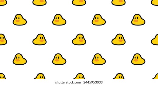 duck seamless pattern rubber duck little chicken bird vector pet wrapping paper scarf isolated doodle cartoon animal farm tile wallpaper repeat background illustration design
