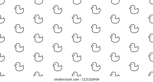 duck seamless pattern rubber duck vector tile background scarf isolated repeat wallpaper illustration character cartoon