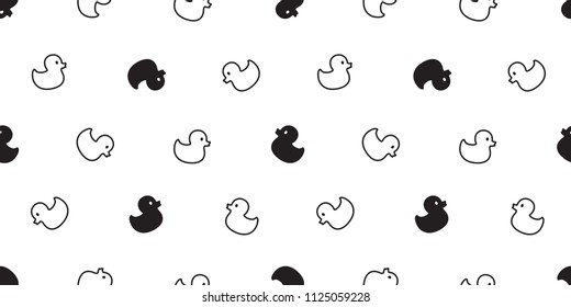 duck seamless pattern rubber duck vector tile background repeat wallpaper scarf isolated illustration