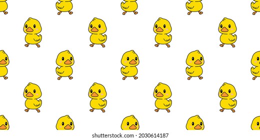 duck seamless pattern rubber duck walking bathroom shower toy chicken bird vector pet scarf gift wrapping paper cartoon doodle animal repeat background tile wallpaper illustration design