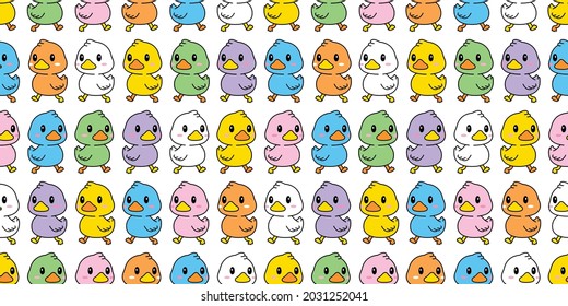 Gänsenahtlose Muster-Vogelkartoon-Dodle-Illustration