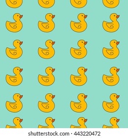 Duck seamless pattern - Vector