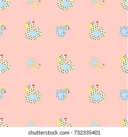 duck seamless pattern vector illustration 