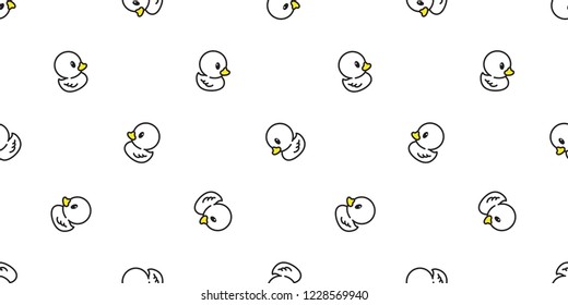 duck seamless pattern vector rubber ducky icon logo cartoon illustration bird repeat wallpaper tile background gift wrap white