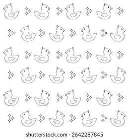 duck seamless pattern vector rubber duck tile background repeat wallpaper scarf isolated illustration
