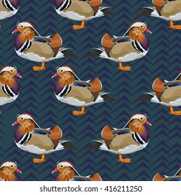 Duck seamless vector illustration