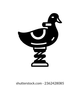 Duck Seesaw icon in vector. Illustration