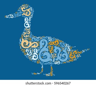 duck shape vector design illustration
