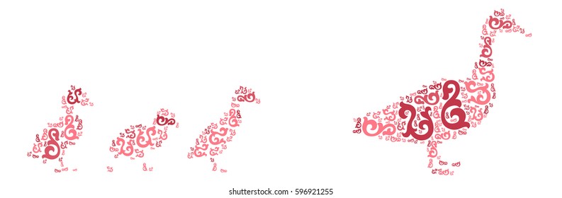duck shape vector design illustration
