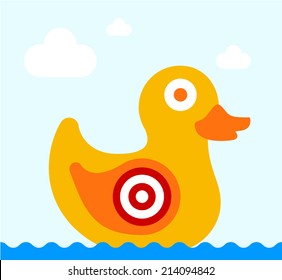 Duck In A Shooting Gallery