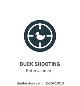 Duck shooting vector icon on white background. Flat vector duck shooting icon symbol sign from modern entertainment collection for mobile concept and web apps design.