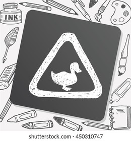duck sign doodle