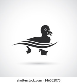 Duck sign - vector illustration