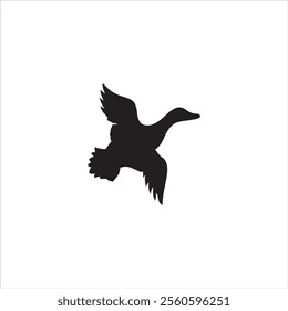 Duck silhouette design in black and white background