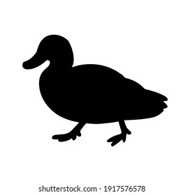 Duck silhouette icon logo in vector isolated on white background