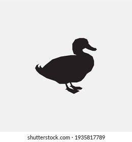 Duck silhouette icon. vector duck logo