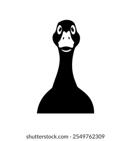 Duck silhouette illustration, duck head