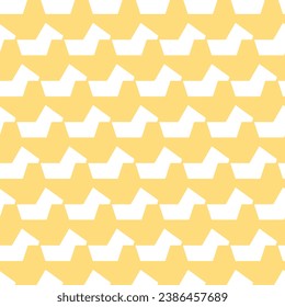 Duck silhouette on yellow background seamless pattern