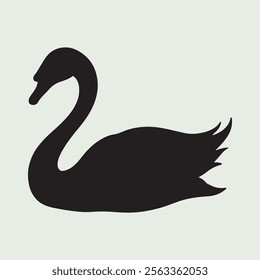 Duck silhouette set collection isolated on white background vector illustration