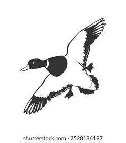 duck silhouette vector art design, illustration