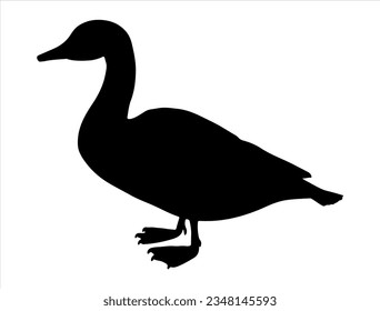 Duck silhouette vector art farm animal