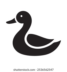 Duck silhouette vector art illustration
