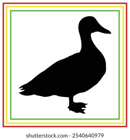 duck silhouette vector design on white background