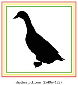 duck silhouette vector design on white background