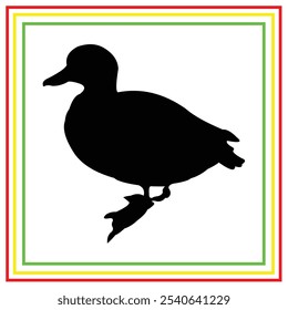 duck silhouette vector design on white background