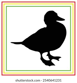 duck silhouette vector design on white background