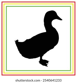 duck silhouette vector design on white background