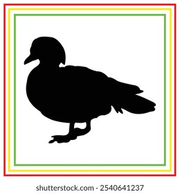 duck silhouette vector design on white background