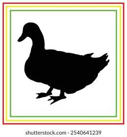 duck silhouette vector design on white background