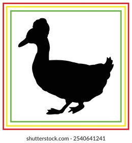 duck silhouette vector design on white background