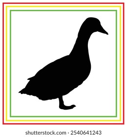 duck silhouette vector design on white background