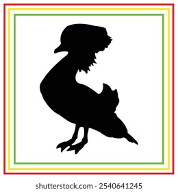 duck silhouette vector design on white background