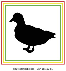 duck silhouette vector design on white background