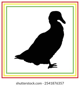 duck silhouette vector design on white background