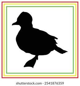 duck silhouette vector design on white background