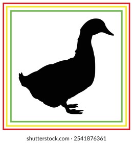 duck silhouette vector design on white background