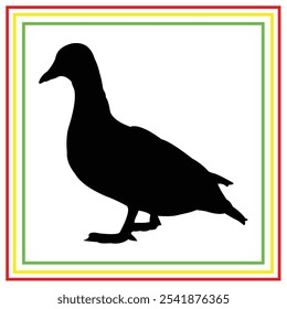 duck silhouette vector design on white background