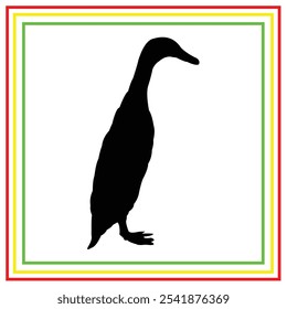 duck silhouette vector design on white background