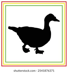 duck silhouette vector design on white background