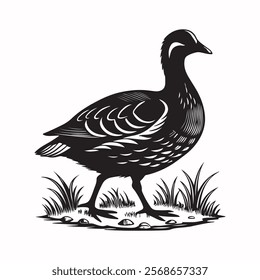 duck silhouette vector design white layout