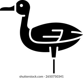 Ilustração de Ícone de Vetor de Silhueta de Pato