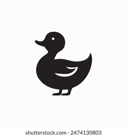 duck silhouette vector illustration design