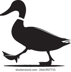 Duck silhouette vector image isolated