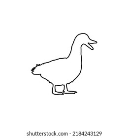 duck silhouette. vector simple illustration
